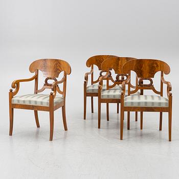 Four Empire style armchairs, circa 1900.