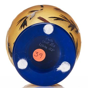 Ulrica Hydman-Vallien, a unique 'jewel glass' vase, Kosta Sweden.