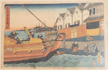 Utagawa Sadahide, Två scener ur "Chusingura".