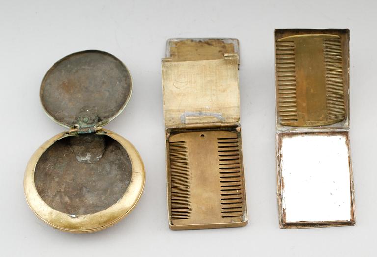 DOSOR, 3 st, mässing, 1800-tal.
