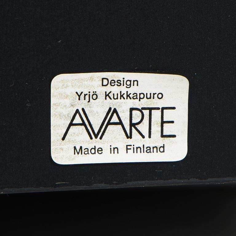 Yrjö Kukkapuro, A pair of 1980s 'Experiment' open armchairs for Avarte, Finland.