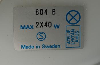 BORDSLAMPA, glas och plast, "Fungus", Anders Pehrson, Ateljé Lyktan, Åhus.