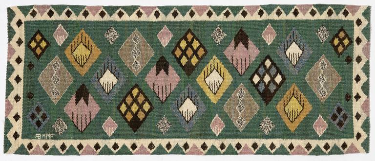 Märta Måås-Fjetterström, vävnad, "Knoppen", gobelängteknik, signerad AB MMF, ca 85 x 36 cm.