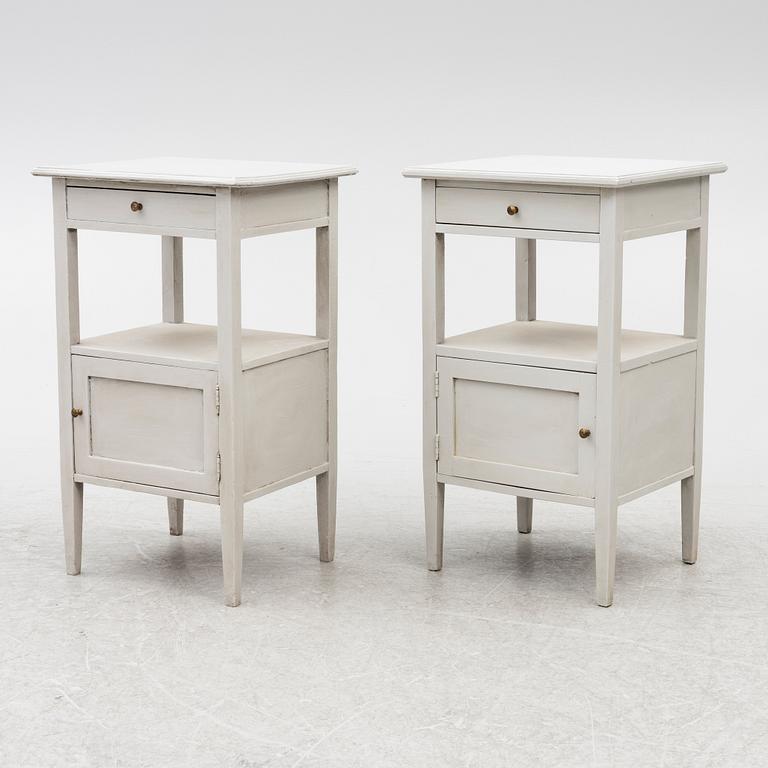 Nightstands, a pair, first half of the 20th century.
