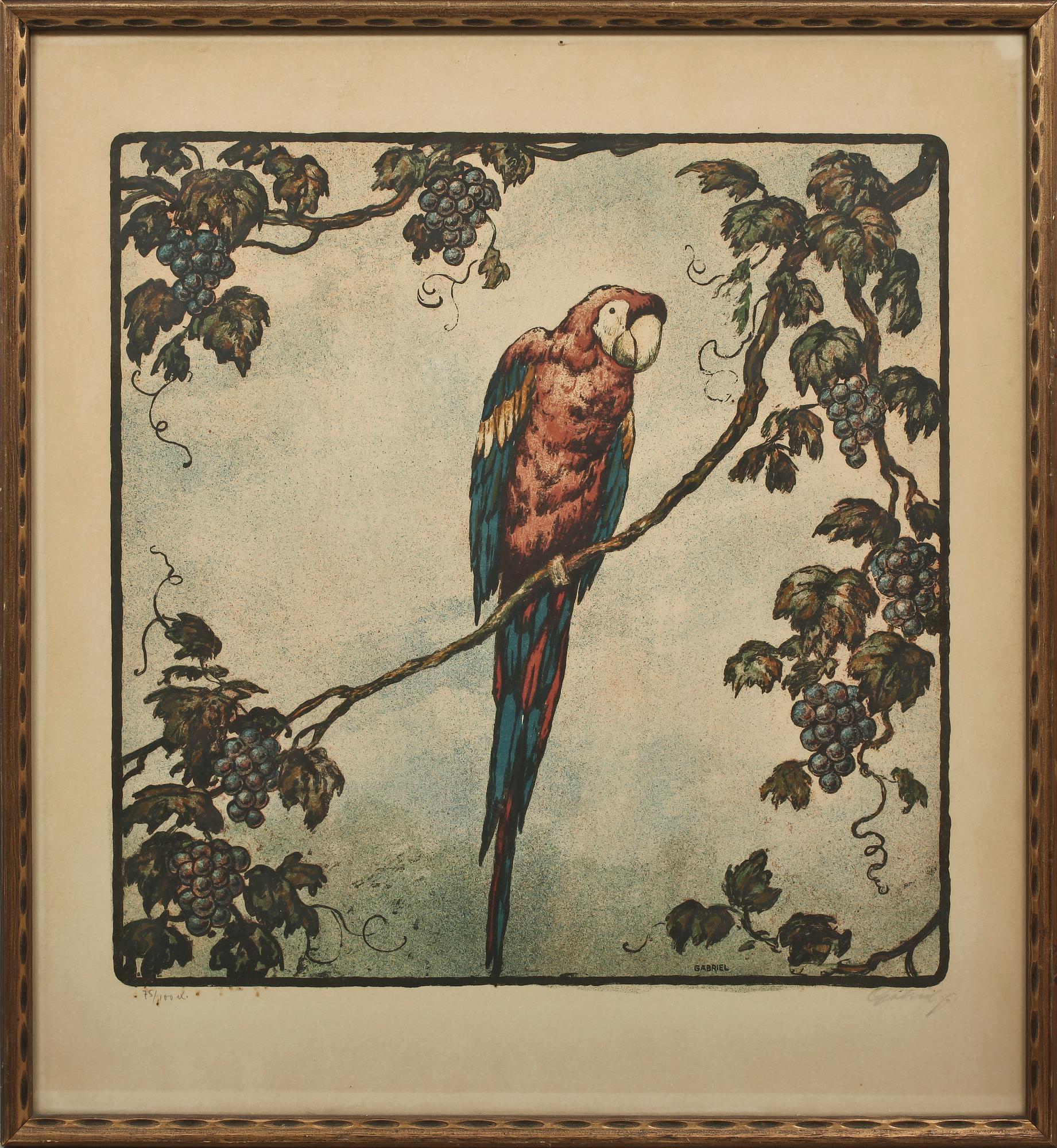 OKÄND KONSTNÄR, 4 st, litografier, sign Gabriel o numr 69/100, 75/100, 94/100 resp 97/100, 1900-talets mitt.