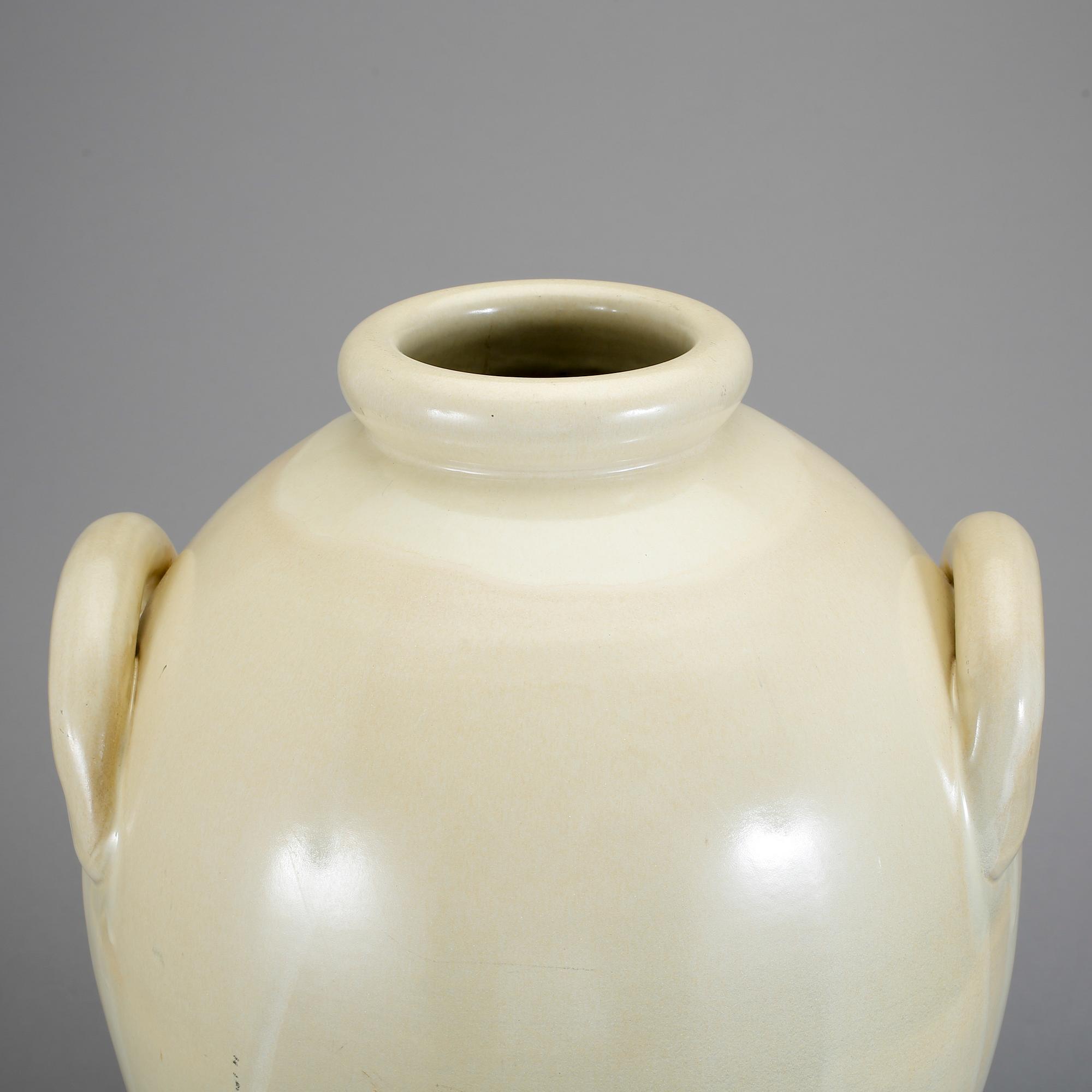 GOLVVAS, lergods, Vicke Lindstrand, Upsala-Ekeby, 1940-tal.