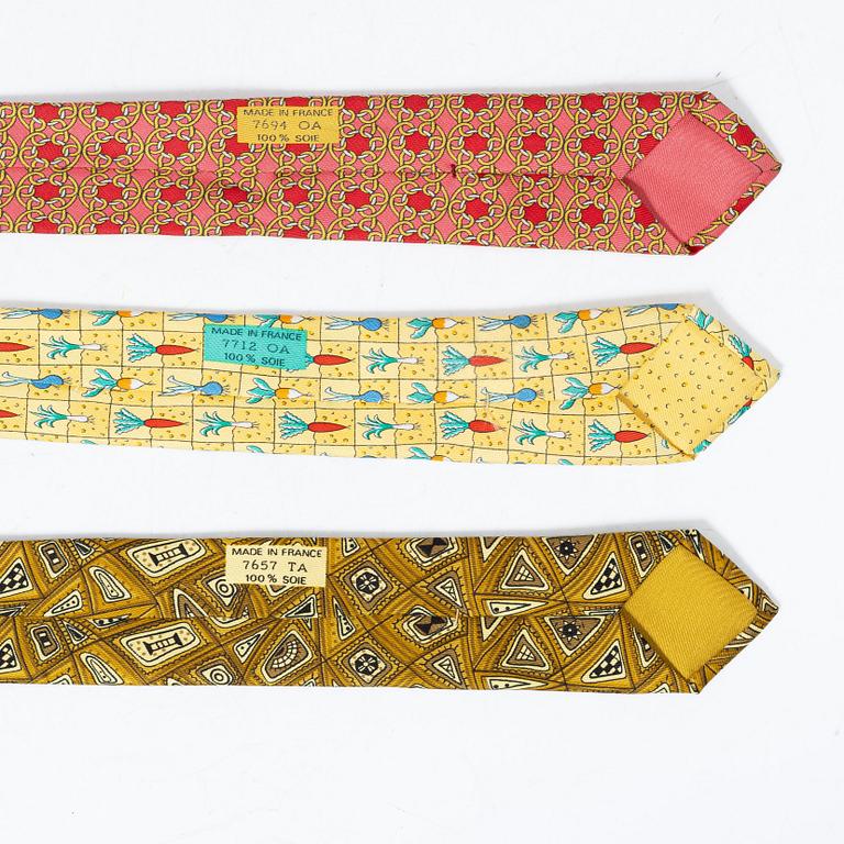 Hermès, ties, 3 pcs.