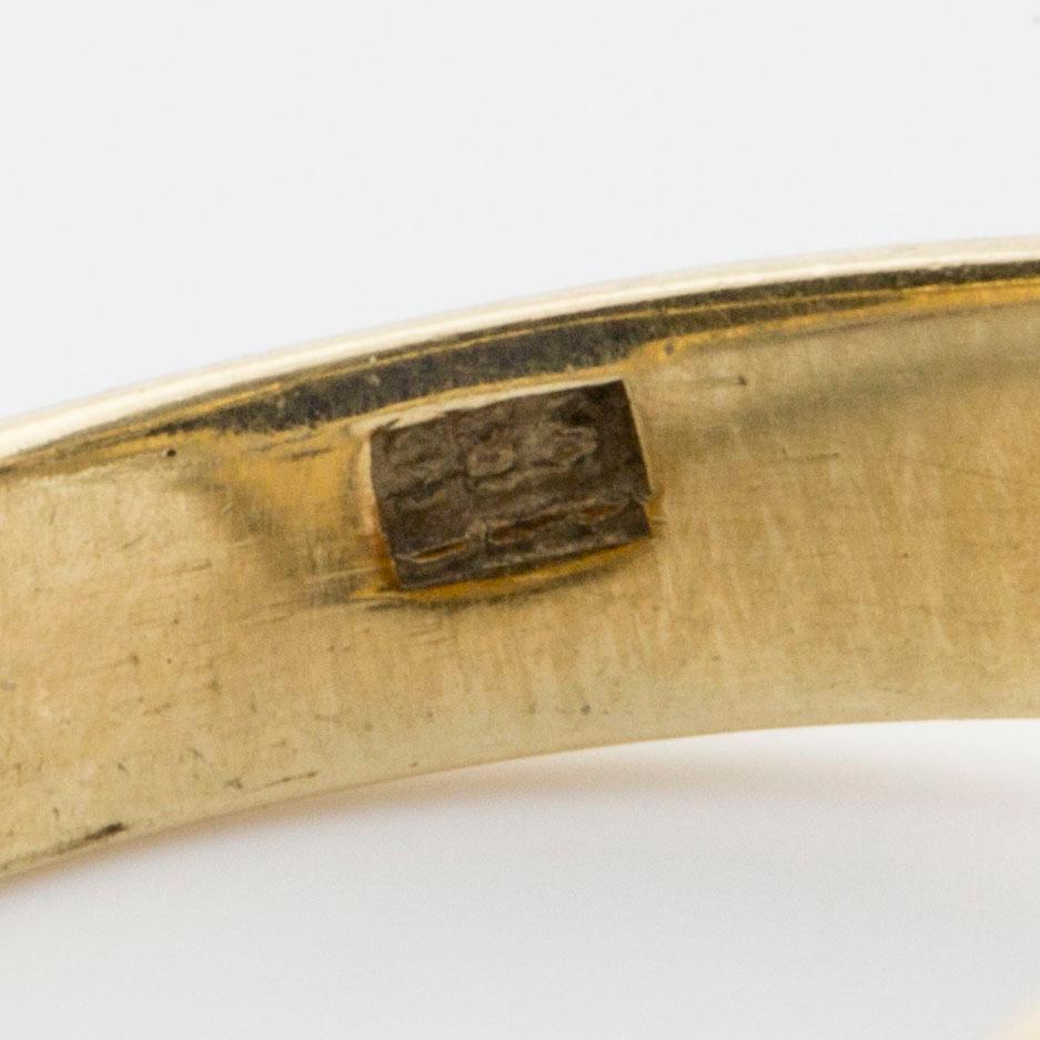 RING, 14K guld med lapis lazuli.