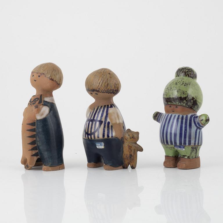 Lisa Larson, six stoneware figurines, Gustavsberg, Sweden.