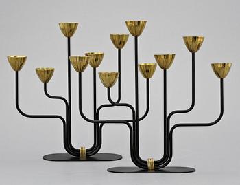 KANDELABRAR, ett par, Gunnar Ander, Ystad Metall, 1900-tal.