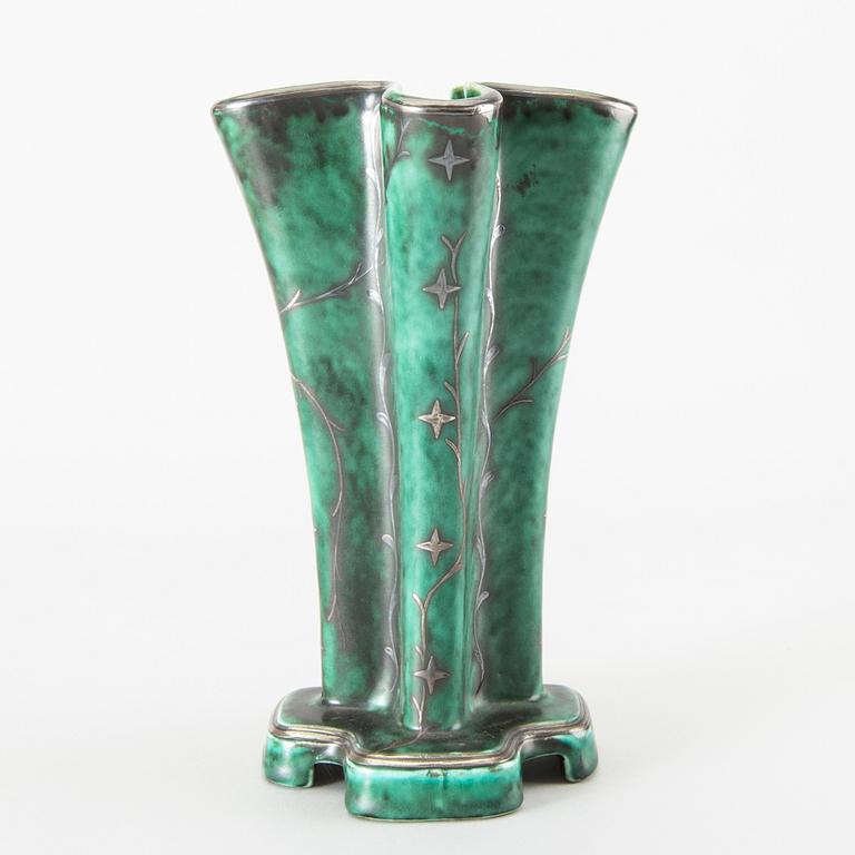 Wilhelm Kåge, a Gustavsberg "Argenta" stonewear vase from 1932.