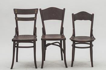STOLAR, 3 st. Thonet och Kohn, 1900-talets första hälft.