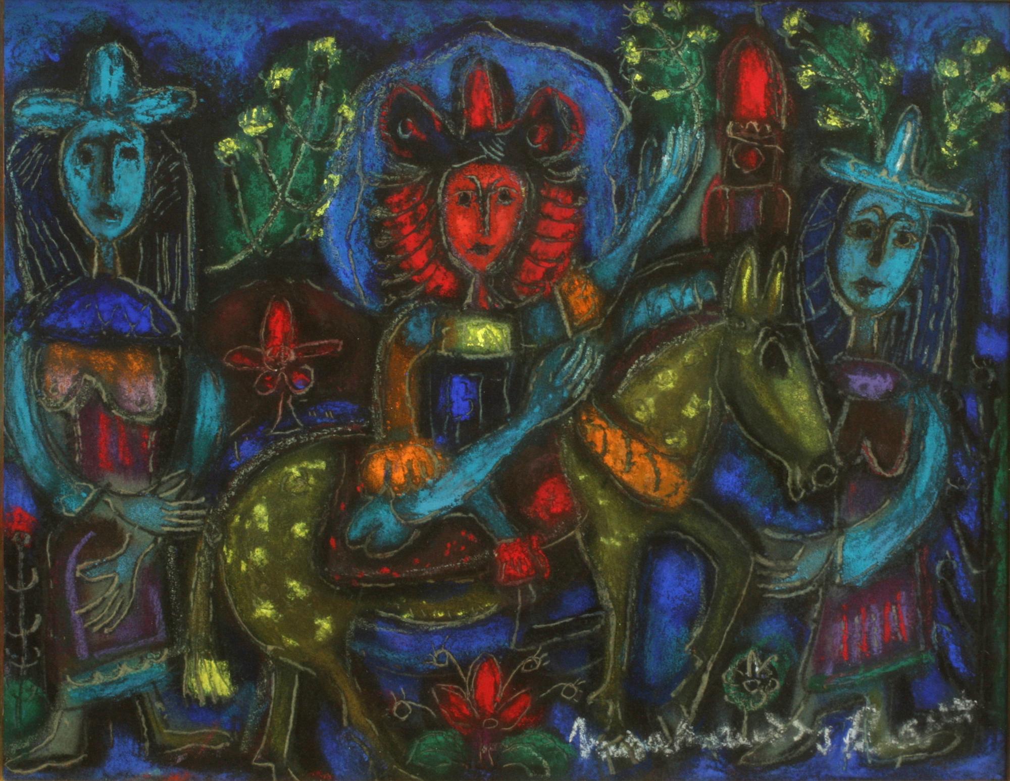 LOUIS MARCHAND DES RAUX, pastell, sign.