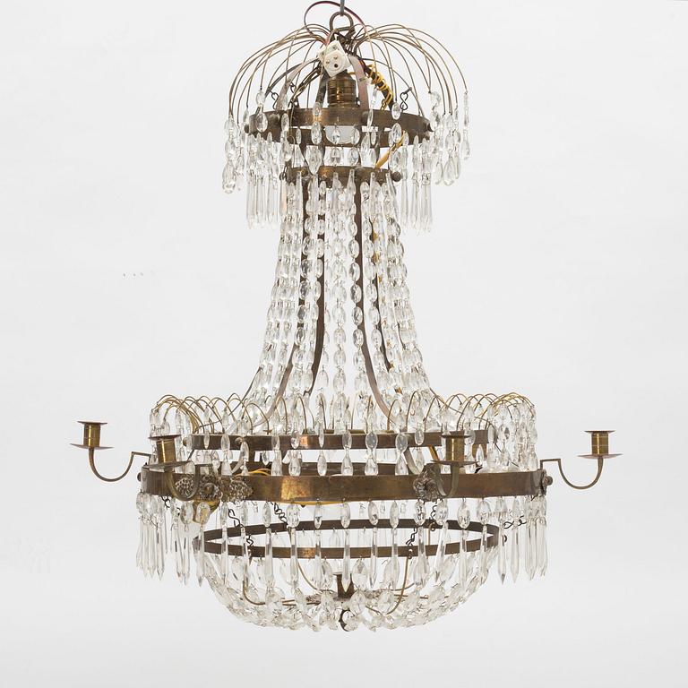 Chandelier, late Gustavian, circa 1800.