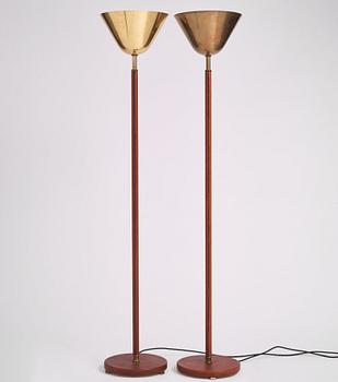 Carl-Axel Acking, a pair of floor lamps model "2646", Bröderna Malmströms Metallvarufabrik, Malmö 1940s-50s.