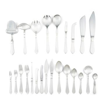561. Georg Jensen, a set of 240 pieces of 'Continental' sterling and stainless steel flatware, Copenhagen 1945-77.