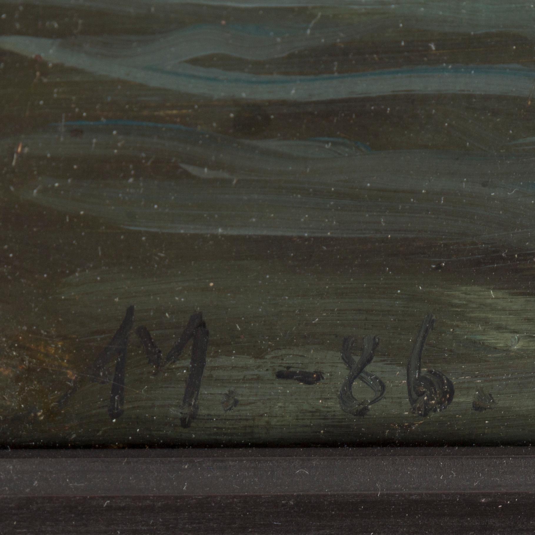 AXEL PETTER MALMGREN, oil on canvas laid down on paper-panel, signed A.M. and dated -86.