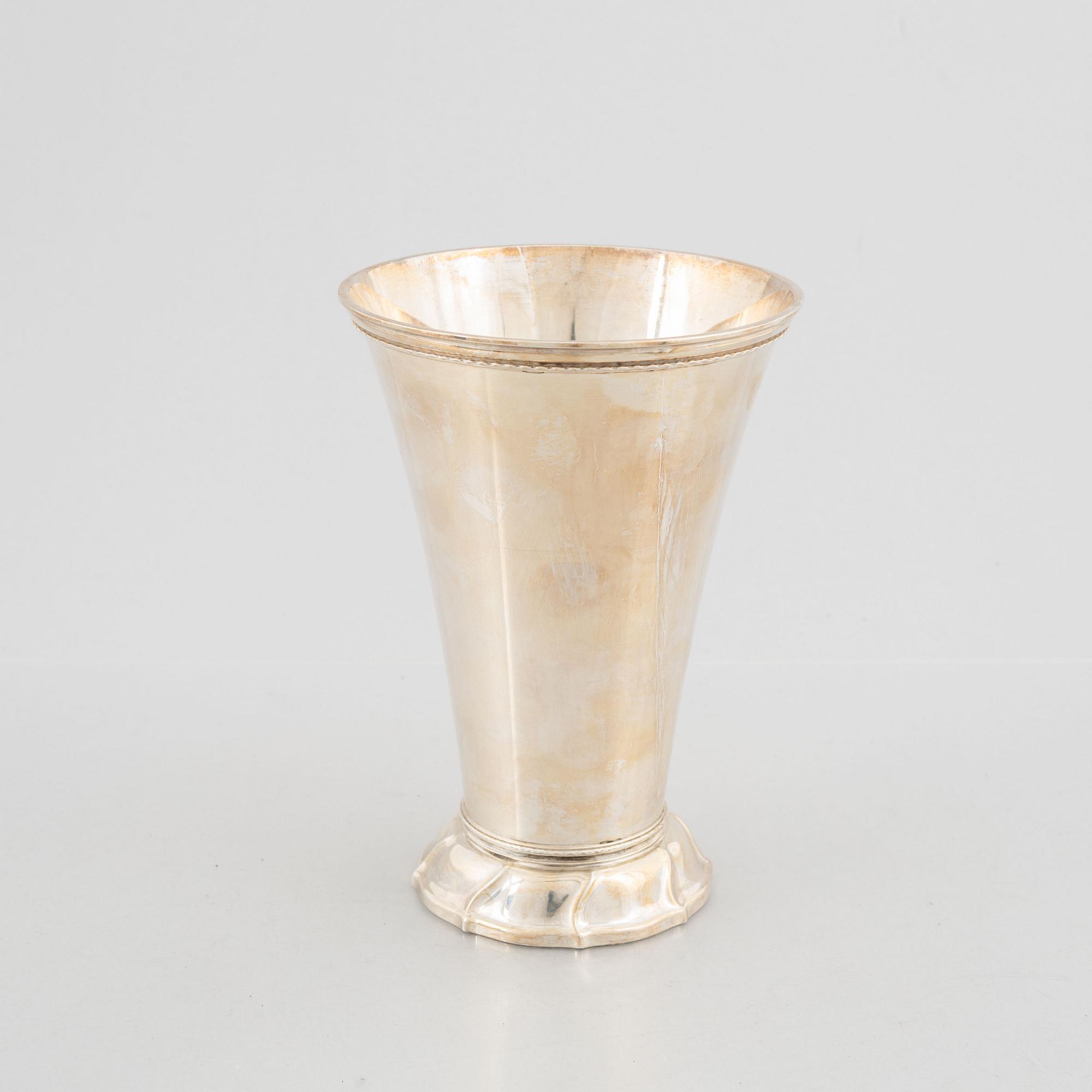 A Swedish Rococo Style Silver Beaker, mark of Guldsmedsaktiebolaget (GAB), Stockholm 1955.