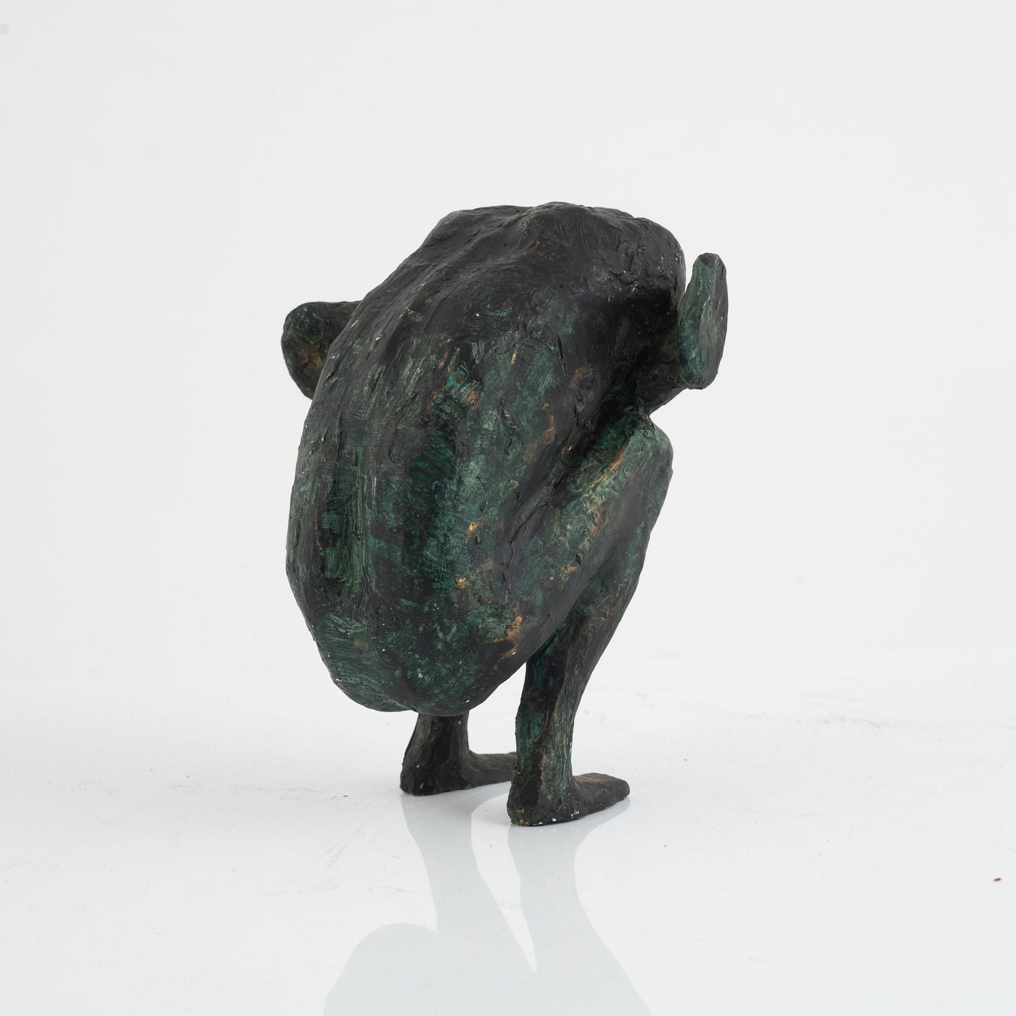 Gudrun Eduards, "Kalfaktorn", "Japansk fågel", Hukande figur, 3 st.