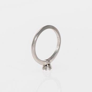 RING, Tiffany & Co, platina, briljantslipad diamant.  Vikt ca 3,3 g.