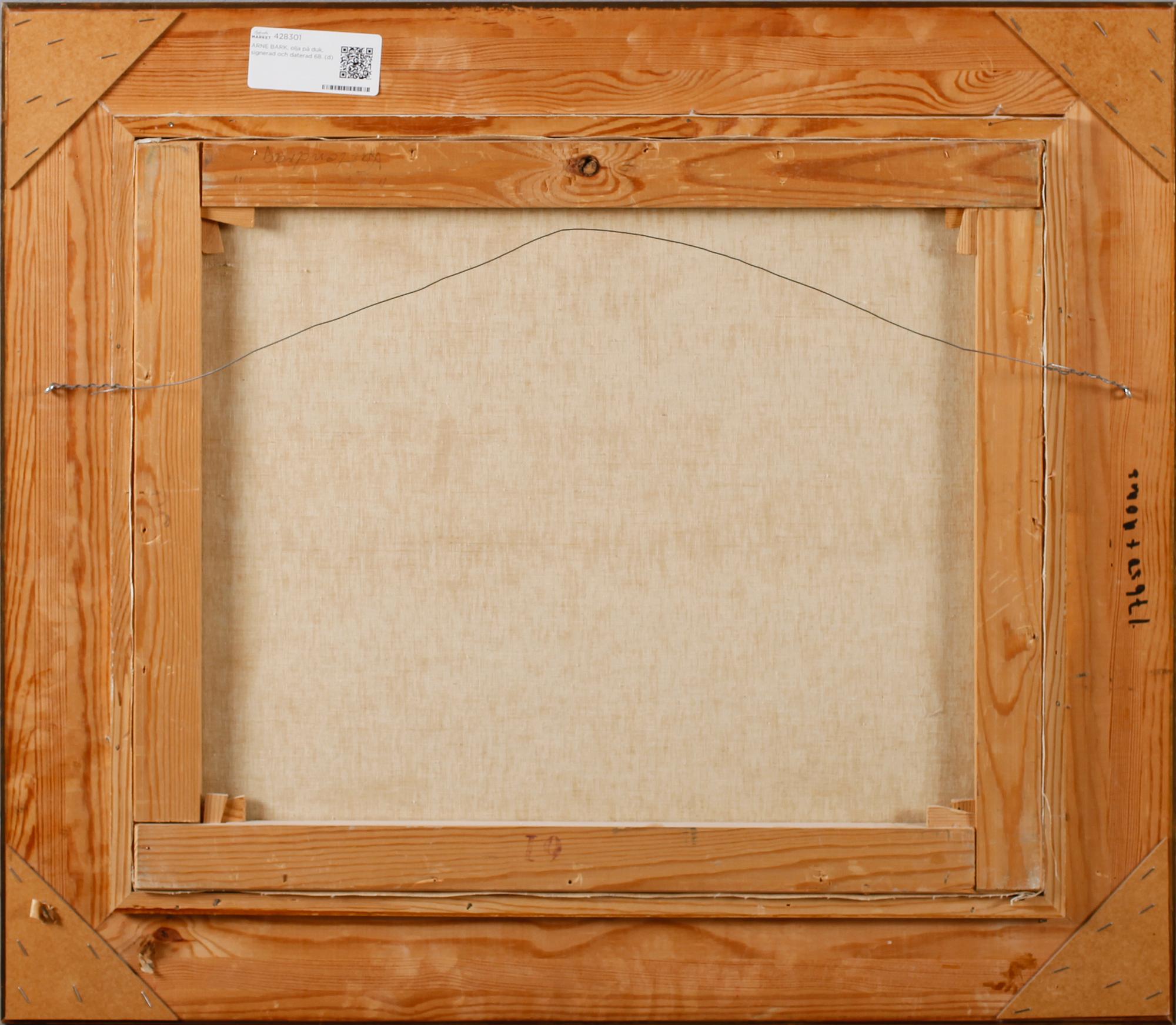 ARNE BARK, olja på duk, signerad och daterad 68.