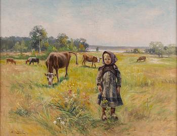 Severin Nilson, oil on canvas, signed.