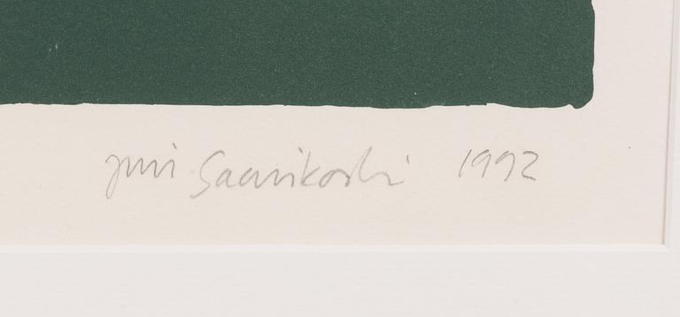 JURI SAARIKOSKI, lithograph, signed and dated 1992, numbered 10/35.