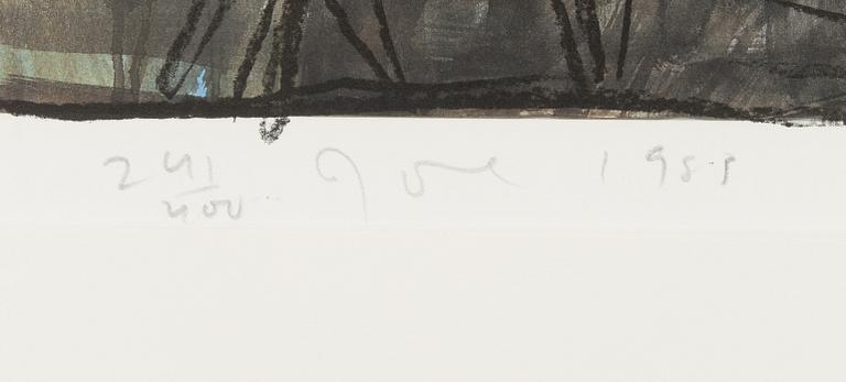 Jim Dine, offset, signerad och daterad 1985, numrerad 241/400.