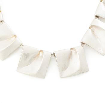 Björn Weckström, “Planetoid Valleys” necklace, sterling silver, Finland, 1973.