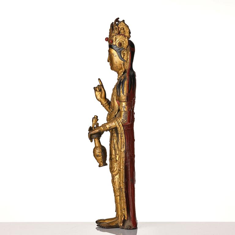 Stående Avalokiteshvara, brons. Möjligen Korea.
