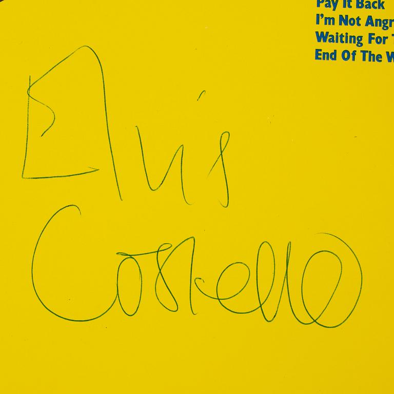 Elvis Costello, "My Aim Is True", signed LP, 1977.