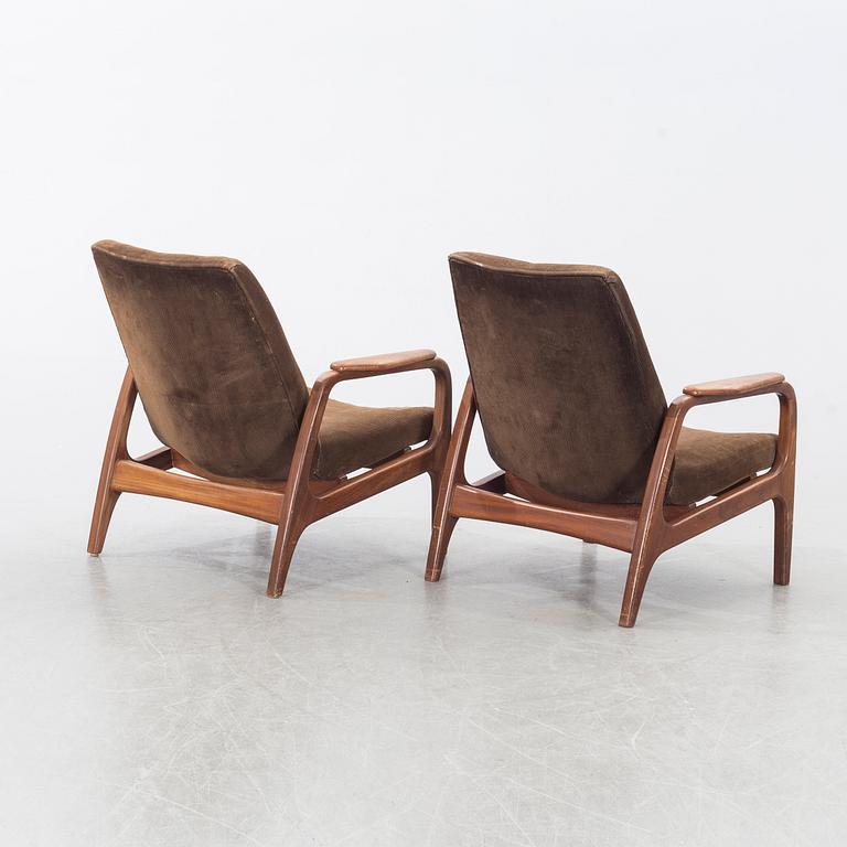 A pair of ARMCHAIRS, mid/first half of the 20th century.