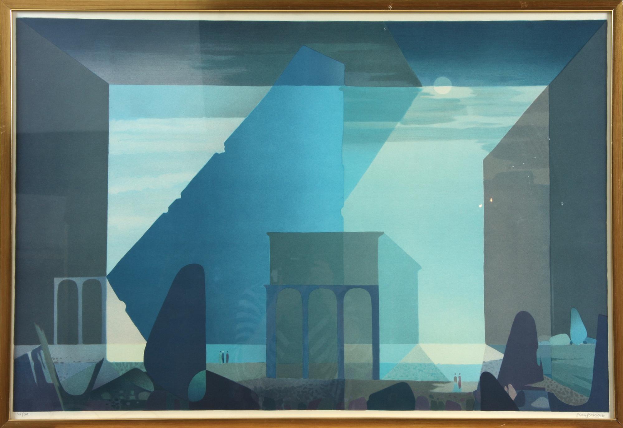 SVEN JONSON, färglitografi, sign o numr.