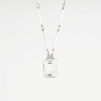 Wiwen Nilsson, a rock crystal and sterling silver necklace and pendant, Lund Sweden 1942.