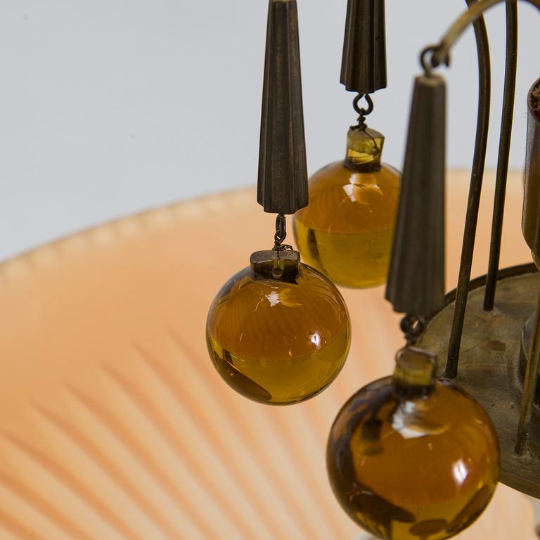 Harald Notini, a 1930s glass ceiling light, Arvid Böhlmarks Lampfabrik, Sweden.