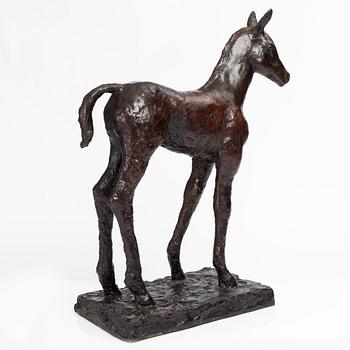 Gudmar Olovson, sculpture. Signed. Numbered. Foundry mark. Bronze, height 93.5 cm, length 75 cm.