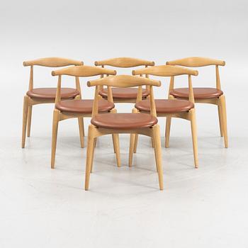 Hans J. Wegner, six 'CH20' armchairs, Carl Hansen & Son, Denmark.