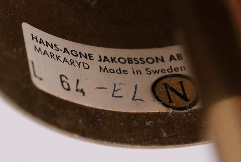 TAKLAMPA, Hans-Agne Jacobsson, Markaryd, 1900-talets andra hälft. Höjd ca 72 cm.