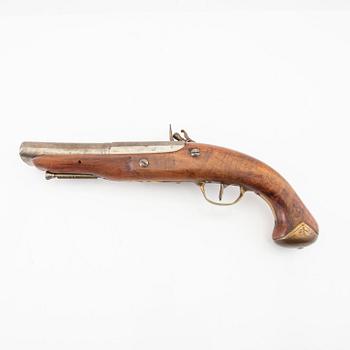 Pistoltrombon med flintlås, 1700- / 1800-talsmodell, senare tillverkning.