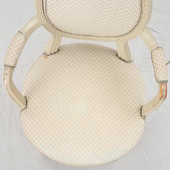 A Gustavian armchair, Sweden, end of the 18th century.