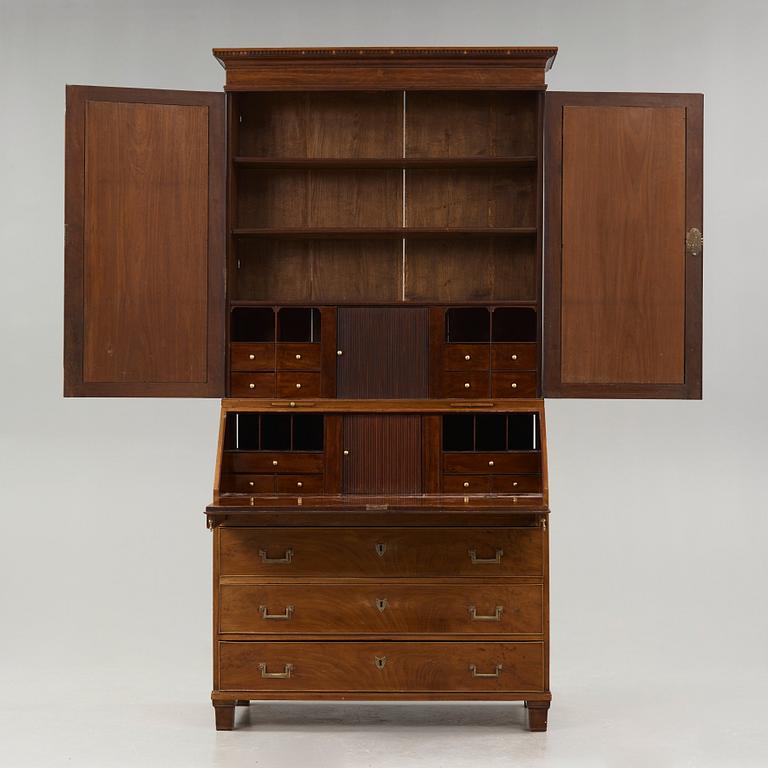 A late Gustavian late18th century writing cabinet attributed C D Fick.