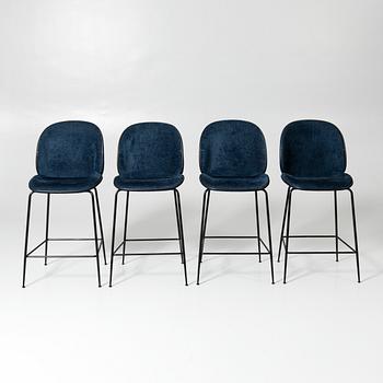 GamFratesi, barstolar, 4 st, "Bettle", Gubi, modern tillverkning.