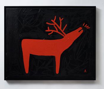 ROGER RISBERG, oil on canvas, signed with monogram and signed Roger Risberg and dated 1995 on verso.