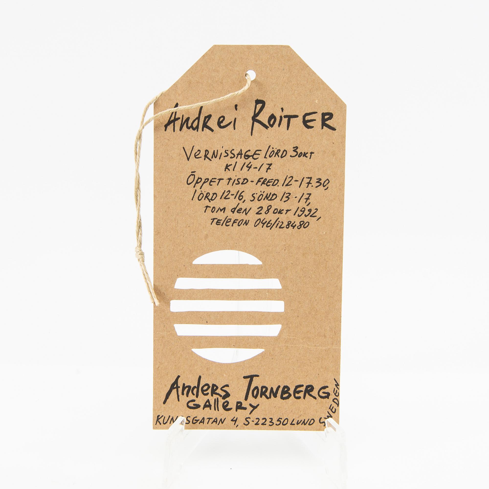 Invitation cards, approx. 130 pcs. Anders Tornberg Gallery.