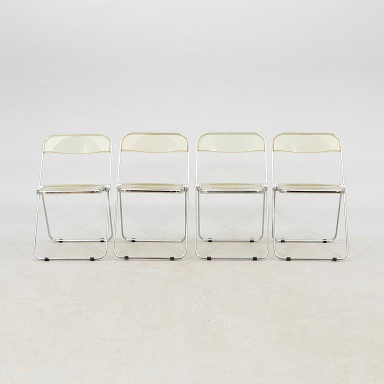 Giancarlo Piretti, fällstolar 4 st, "Plia", Castelli, formgivna 1967.