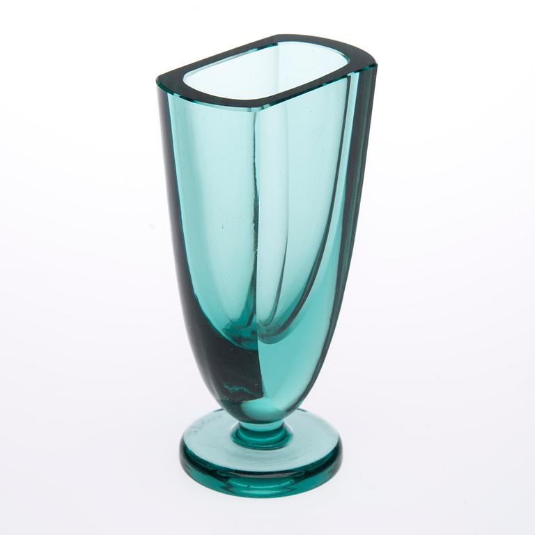 VAS, glas, "GH 6" Göran Hongell, signerad, Karhula 1940-tal.