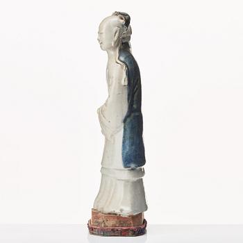 A blanc de chine figurine, Qing dynasty, 18th Century.