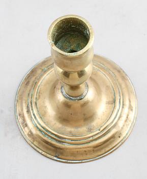 LJUSSTAKE, mässing, 1700-tal.