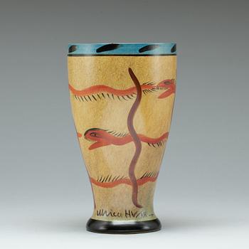 VAS, glas, Ulrica Hydman-Vallien, Kosta Boda. 1900/2000-tal.
