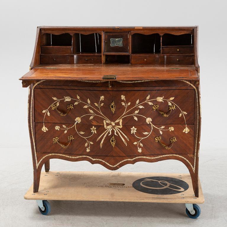 A rococo secretaire, 18th century.